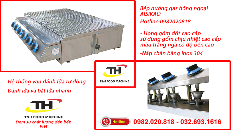 Bếp nướng Gas hồng ngoại AISIKAO